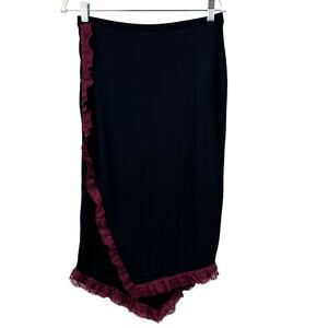 Express Skirt Midi Y2K Lace Black Medium Whimsy Goth Vampire Witchy Grunge Punk